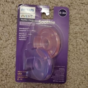 Phillips Avent Pacifiers, 2 pack, brand new
